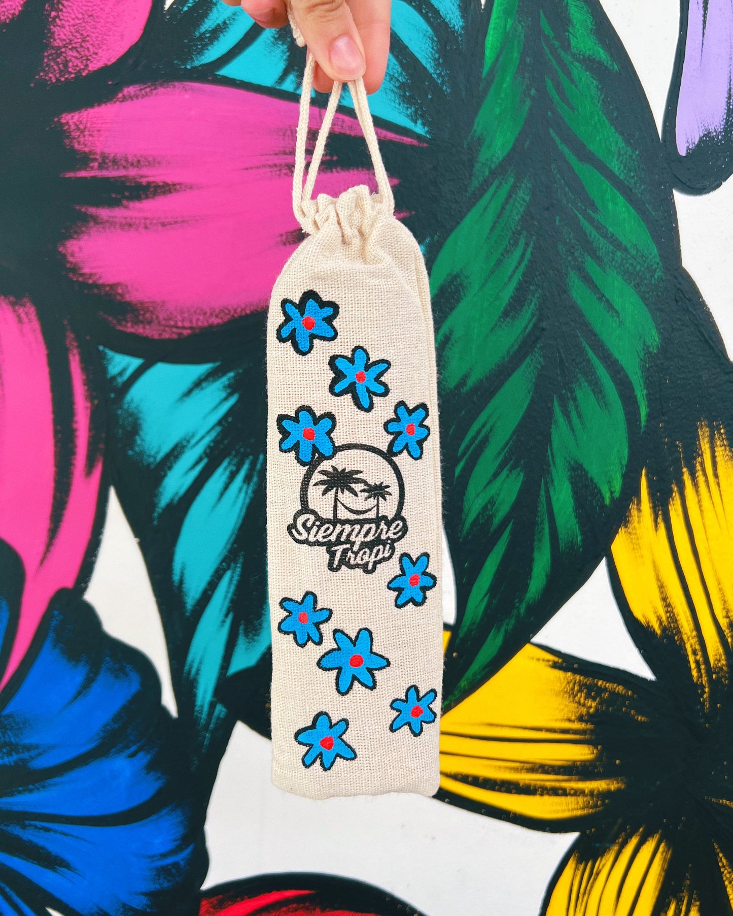 Set de cubiertos- Flores azules